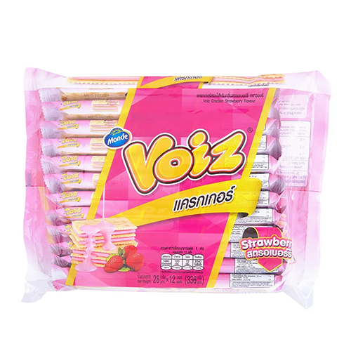 Voiz Cracker Strawberry Flavor 32g 1x12