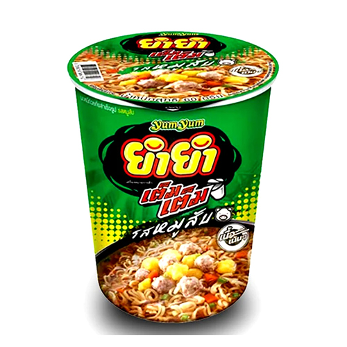 YumYum TemTem Instant Cup Noodles Pork Flavour 60g