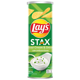 lays stax ຊາວຄຮີມແລະຫົວຫອມ 103 g / (หน่วย)