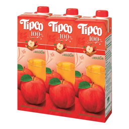 Tipco 100% Apple Juice 1000ml 1x3 / (Pack)