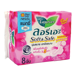 Laurier Soft and Safe Wings Sanitary Pad For Day Time 8p / (件)