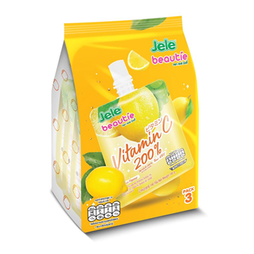 Jele Beautie Vitamin-C 200% Lemon Flavor 140g 1x3