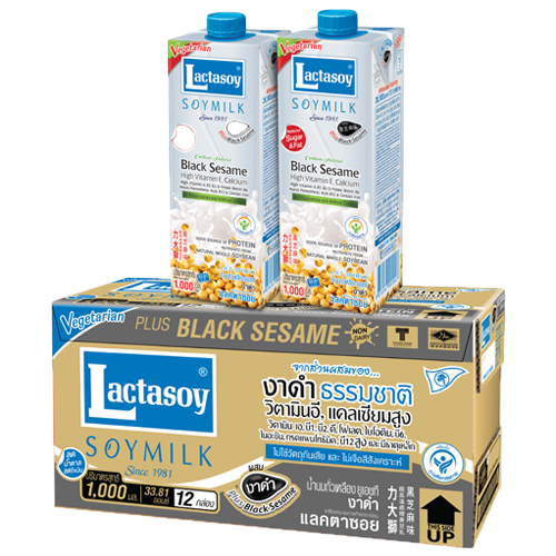 Lactasoy Soy Milk UHT Black Sesame 1000ml 1x12