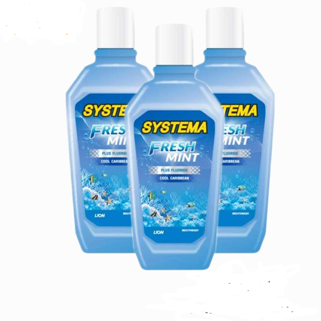 Systema Mouthwash Blue Caribbean clean, fresh, confident every day 250ml 1X3