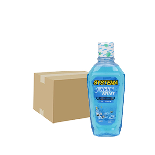 Systema Mouthwash Blue Caribbean clean, fresh, confident every day 250ml 1X3X8