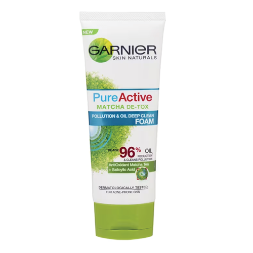 Garnier Pure Active Matcha Deep Clean Facial Foam 100ml