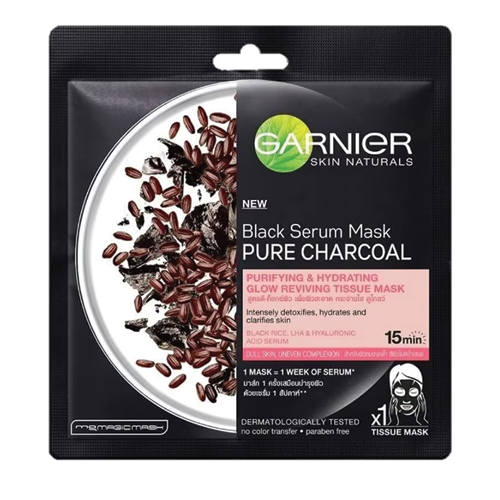 Garnier Black Serum Mask Pure Charcoal Glow Reviving Hydration 28g