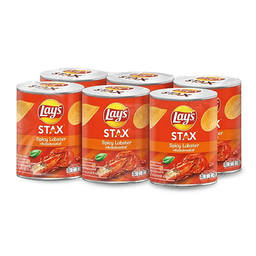 lays stax ກຸ້ງມັງກອນເຜັດ 42 g 1x6 / (Pack)