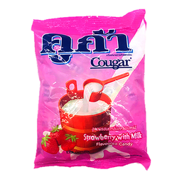 Cougar Strawberry With Milk Flavor Candy 100pcs 270g / (หน่วย)