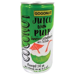 Gogonut Coconut juice Drink with Pulp 240ml / (Unit)