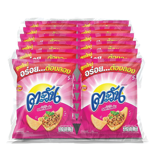 Tawan Shrimp Cracker Laab Sap Flavor 16g 1x12