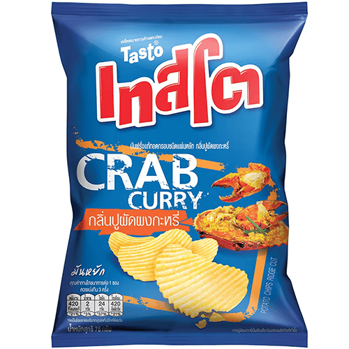 Tasto Potato Chips Crab Curry Flavored 75g