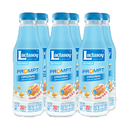 Lactasoy Poy Milk UHT Prompt Plain Sweetened 350ml 1x6 / (Pack)