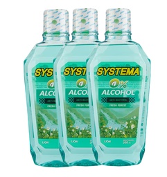 Systema mouthwash Green Forest formula without alcohol 250ml 1X3 / (Pack)