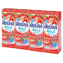 Dutch Mill Strawberry  UHT Yoghurt Drink DYG 180ml  1x4 / (Pack)