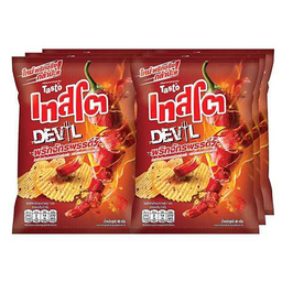 Tasto Potato Chips Devil Emperor Chili Flavored 42g 1X6 / (Pack)