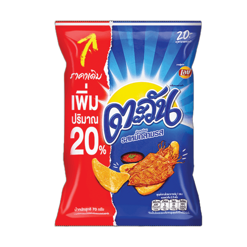 Tawan Shrimp Cracker Muek Sam Rod Flavor 70g