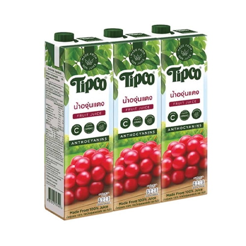 Tipco Red Grape Juice 1000ml 1x3