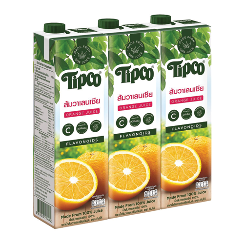 Tipco Valencia Orange Juice 1000ml 1x3