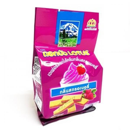 Dok Bua Wafer Filled with Strawberry Flavour Cream 60g / (Unit)