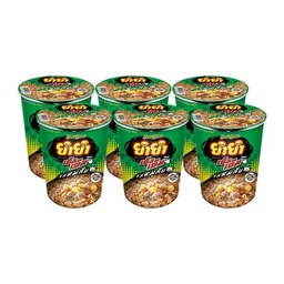 YumYum TemTem Instant Cup Noodles Pork Flavour 60g 1x6 / (Pack)